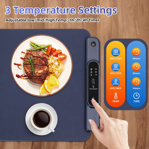 Draagbare Voedselverwarmende Mat Opvouwbare Isolatieplaat Siliconen Voedselbak Met 7 Temperatuurinstellingen - Product Image 6