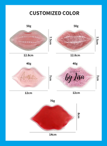 Bolsa de Gel en Forma de Labios de Grado Alimenticio Personalizada HANERSHI para Terapia de Frío y Calor, Compresa de Hielo Flexible Reutilizable con Enfriamiento Suave - Product Image 2
