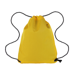 Factory School Sports Gym Kids Color Custom Logo Cotton Canvas <b>Drawstring</b> <b>Backpack</b> With Pocket Zipper - Product Image 2