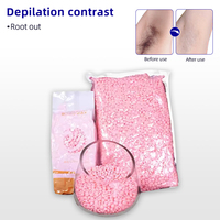 Perles de cire dure dépilatoire douce et puissante 500g, approvisionnement OEM pour l'épilation du visage et de la zone du bikini, senteurs crème de rose, de noix de coco et d'aloe vera