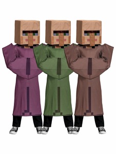 XJ My World MC Costume da Villager di Halloween per Bambini Unisex 100% Poliestere Divertente per Cosplay e Spettacoli - Product Image 2