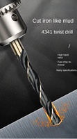Jeu de forets hélicoïdaux à queue droite en alliage de tungstène HSS, finition oxyde noir DIN 338, ISO9001, pour perçage de métaux, outils de perçage, OEM