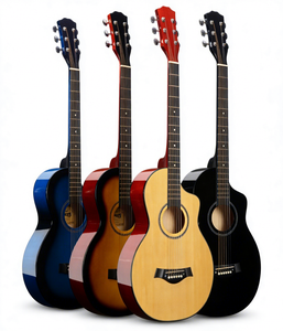 <span class=keywords><strong>Guitarra</strong></span> Acústica para Principiantes de 38 Pulgadas, Forma JF, Madera de Tilo, <span class=keywords><strong>Guitarra</strong></span> para Estudiantes, Fábrica OEM - Product Image 1