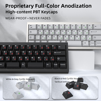 Teclado Mecánico Inalámbrico Portátil ZORNHER LZ40 con Bluetooth, Teclado RGB para Juegos, para Computadoras Portátiles, Oficina y Escritorio