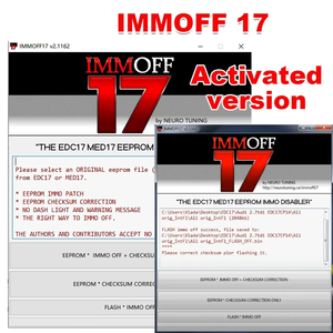 Logiciel IMMO OFF 17 IMMOFF17 Activer la version EDC17 <span class=keywords><strong>MED</strong></span> 17 Immo Off Ecu EEPROM IMMO PATCH Correction de la somme de contrôle vers le flash IMMO OFF - Product Image 1