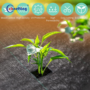 <span class=keywords><strong>Malla</strong></span> de Control de Malezas <span class=keywords><strong>para</strong></span> Cubrir el Suelo, Tela de Paisajismo de Plástico PP Biodegradable, No Tejida, con Tratamiento UV al 3% y 5%, Negra/Verde, Permeable al Agua - Product Image 6