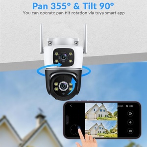 Tuya 8MP PTZ <span class=keywords><strong>WIFI</strong></span> Máy ảnh ống kính kép Màn hình Kép HD 4K ai con người theo dõi chuyển động điều khiển từ xa cảnh báo đẩy ngoài trời <span class=keywords><strong>ip</strong></span> <span class=keywords><strong>Camera</strong></span> - Product Image 2