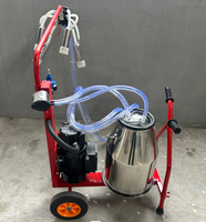 SS 304 25 L seau/réservoir grappe chèvre et vache portable électrique pompe à vide sans huile machine à traire unique