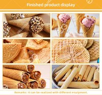 Nouvelle machine commerciale haute productivité pour la fabrication de gaufres et de cornets en sucre pour poudre de crème glacée et farine