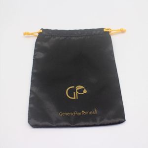 Sacs d'emballage en satin personnalisés avec logo pour perruques, pochettes à cordon, sacs anti-poussière, sacs en satin pour cheveux - Product Image 4