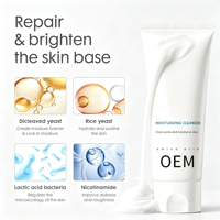 Nettoyant visage aux acides aminés ODM contenant du collagène hydrolysé, de l'amidon de tapioca, fini mat, nettoyant visage quotidien