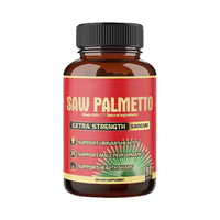 Capsules d'extrait de palmier nain (Saw Palmetto) à marque privée OEM pour la prostate et la croissance capillaire, 500 mg, 60 gélules/flacon, Énergie pour adultes