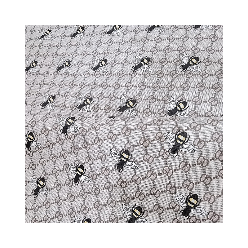 Hot New Color GD Leather Bee Pattern Digital Printing PVC Artificial ...