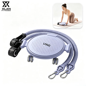 Kit de 3 Discos Deslizantes Silenciosos para Pilates en Casa, Entrenador Abdominal con Bandas de Resistencia de Doble Tamaño y Rodilleras Protectoras - Product Image 1