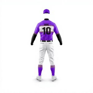 Camiseta de Béisbol Personalizada para Hombre, Manga Larga, Absorbente de Humedad, Sublimada, Poliéster/Algodón, Cuello Deportivo, Diseño 3D en la Parte Delantera - Product Image 2