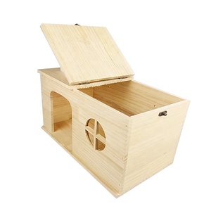 Jaula de madera de conejo para mascotas, casa de hámster con ventana, jaula de animales pequeños, chinchilla y casa de conejillo de indias, <span class=keywords><strong>nueva</strong></span> - Product Image 6