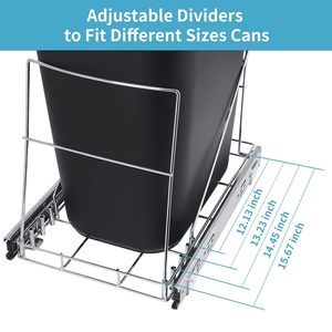 Étagère coulissante moderne en métal pour poubelle, support de <span class=keywords><strong>rangement</strong></span> robuste pour poubelle domestique, étagère de <span class=keywords><strong>rangement</strong></span> coulissante pour armoire - Product Image 6