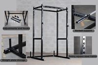 SENFENG SPORTS Power Squat Rack Squat Power Rack Barre de traction Stand d'exercice Banc Curl Weight Stand Fitness Rigs Power Rack
