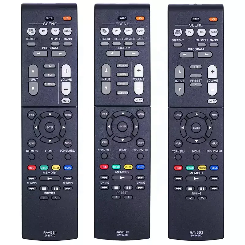 AV Amplifier Audio Remote Control RAV531 for YAMAHA RAV532 533 534 552 RX-V481 RX-V581 479 483 HTR-4068 3068 BD DVD TV NET RADIO