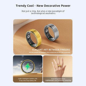 2024 Dropshipping personalizado deportes R08 temperatura Gps Bluetooth musulmán oro inteligente salud lectura rastreador anillos con aplicación para hombres R08 - Product Image 4