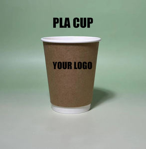 Gobelets en papier compostables écologiques avec revêtement PLA, gobelets à double paroi isolants pour boissons chaudes à emporter - Product Image 1