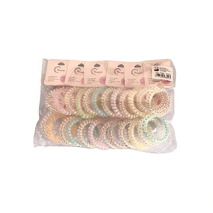 Elastici per capelli in gomma GOMA, 12 pezzi, colori pastello, per donne e ragazze - Product Image 1