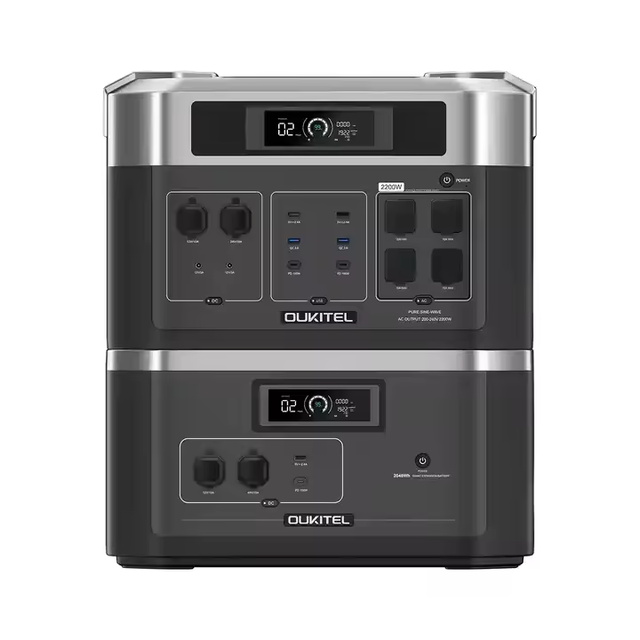 EU Model OUKITEL B2000 Portable Solar Power Station Expansion Battery 2048Wh Power Station Solar Generator Lifepo4 Battery