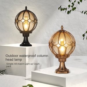 Lumières de cour extérieures solaires étanches, phares de colonne carrée de porte murale, lumières de pilier de lumière extérieure solaire - Product Image 5