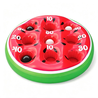 Ensemble de jeux de piscine - Tic-Tac-Toe gonflable avec 6 balles pour des moments amusants en été, idéal pour les fêtes à la piscine, la plage et le jardin