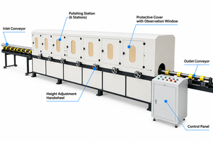 Machine de polissage de tubes ronds pour garde-corps en acier inoxydable, tubes décoratifs et pièces sur mesure. - Product Image 6