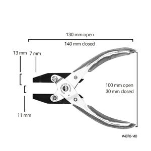 Alicates de acción paralela industriales Maun de 140 mm para fabricación de joyas, alicates de punta plana que no dañan para trabajar metales preciosos - Product Image 3