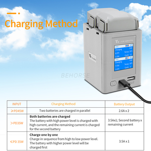 محور رقمي ذكي للشحن السريع مع شاشة عرض <span class=keywords><strong>2</strong></span> شاحن بطارية ل DJI Mini <span class=keywords><strong>3</strong></span> Pro ملحقات الطائرات بدون طيار - Product Image 3