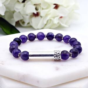 Semi-Precious Stone Beaded <b>Bracelet</b> Secret Message Inside <b>Bracelet</b> Inspirational Jewelry Unique Gift - Product Image 2
