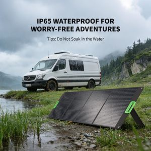Estación de Energía Solar Portátil de 200W, Cargador Plegable de Alta Eficiencia (23.5%), 4 Soportes, Resistente al Agua IP65 - Product Image 6