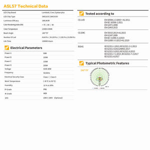 Réverbère LED ASL57 180LM/W Classe d'efficacité I | Sécurité électrique de classe II et performances fiables - Product Image 5