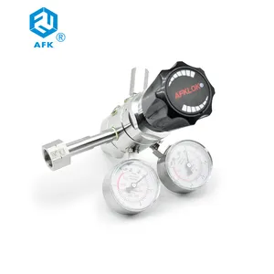 AFK haute pression à deux étages, Argon, co2, dioxyde de carbone, régulateur de pression de gaz, acier inoxydable 25mpa OEM CV 0.06