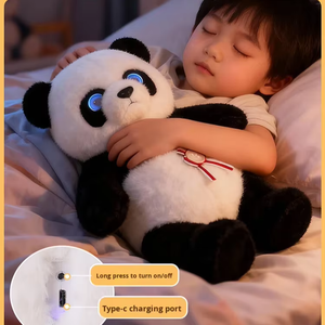 Jouet intelligent AI, robot de conversation en peluche <span class=keywords><strong>panda</strong></span>, aide à la conversation et aux questions et réponses, <span class=keywords><strong>panda</strong></span> qui peut cligner des yeux - Product Image 2
