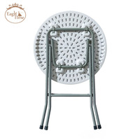 Table ronde en plastique pliable de style moderne Mariages Banquets Hôtels Événements en plein air-pour les restaurants Salles de séjour Chambres à coucher