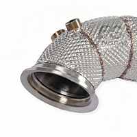 Collecteur d'échappement droit isolé SS304 pour Mercedes-Benz C43 GLC43 AMG W206 2.0T 2023-2025 – Tuyaux de descente à flux libre