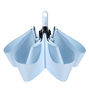 Hook Color Glue Sunscreen Ultra-Light Feather Full-<b>Automatic</b> Dual-Use Lightweight <b>Umbrella</b> Sunshade Manufacturers Stock - Product Image 1