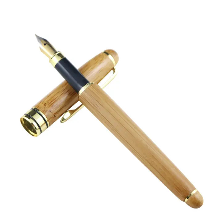 Gift Schrijven Quill Bamboe Kalligrafie Pen Accepteren Graveren Custom Logo