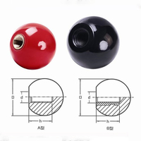 Chine Fournisseur M6 M8 boutons de boule ronds filetés Bakelite Black Grip Ball Knobs