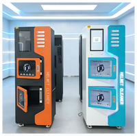 Machine automatique de nettoyage et de séchage de casques de moto avec écran tactile, paiement par pièces/jeton, 4G LTE/Wi-Fi