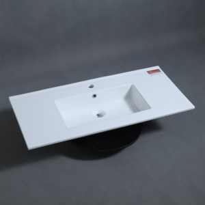 Lavabo <span class=keywords><strong>en</strong></span> céramique Lavabo rectangulaire salle de bains surface lisse Lavabo <span class=keywords><strong>en</strong></span> céramique populaire vente <span class=keywords><strong>en</strong></span> gros 4012-101 - Product Image 5