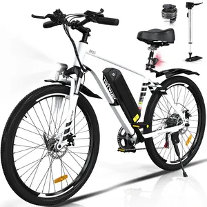 美国仓库成人电动自行车26英寸500瓦Ebike 20MPH电动自行车液晶显示电动自行车城市自行车
