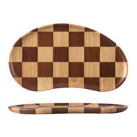 Plateau de service en bois d'acacia artisanal de luxe, plateau de jeu d'échecs, plateau de jeu de société, décoration de salon, table basse, cadeau pour la maison
