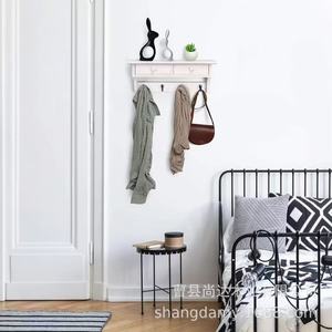 Cross-border wooden wall-mounted <b>clothes</b> rack, bedroom hooks, door hangers, wooden <b>clothes</b> <b>storage</b> rack - Product Image 3