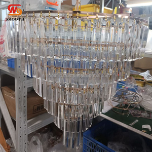 SMOOTH Waterfall Style Tiered Acrylic Chandelier Wedding Banquet Hall <b>Ceiling</b> Large Pendant Lamp - Product Image 2