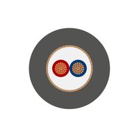 Câble de microphone PVC noir rouge bleu orange de 22 Highflex 2 x 0,22 mm² OD 6,40 mm pour utilisation sur scène, fabrication directe