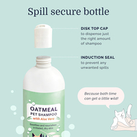 Shampoo anti-démangeaisons pour chien entièrement naturel, parfum d'aloe vera et de concombre, sans savon, apaise la peau sèche, adoucit, désodorise, shampooing à l'avoine pour animaux domestiques, chiens et chats